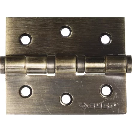 Петля универсальная ЗУБР &quot;ЭКСПЕРТ&quot;, 2 подшипника, цвет ст. латунь (AB), с крепежом, 75х63х2,5мм, 2 шт 37601-075-5 купить в Екатеринбурге