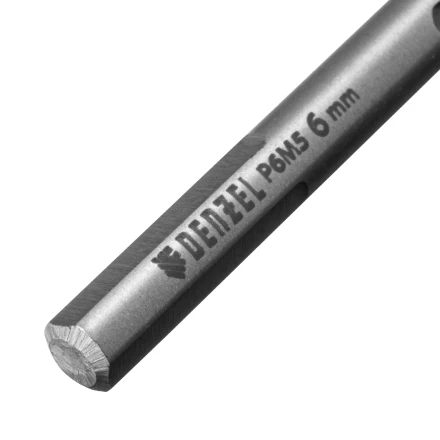 Сверло спиральное по металлу Denzel 6 х 139 мм, Р6М5, Golden Tip, удлиненное, 718256 купить в Екатеринбурге