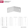 Крепежный угол ЗУБР "МАСТЕР" 135 град, 65х90х90мм, 20шт 310135-65-090 купить в Екатеринбурге