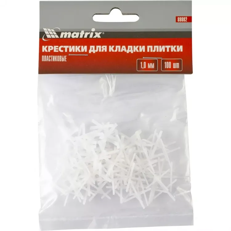 Крестики 1 мм для кладки плитки 100 штук MATRIX артикул 88082 купить в Екатеринбурге