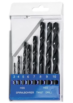 Набор сверл по металлу 3-10 мм (через 1 мм) HSS 8шт цилиндрический хвостовик SPARTA 723205 купить в Екатеринбурге