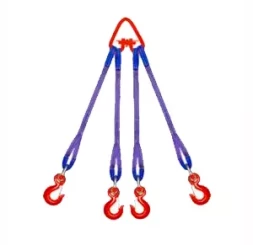 Строп текстильный четырехветвевой 4СТ 10 т L=8 м SF6 100 мм Звено РТ- 3