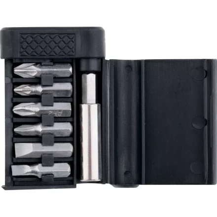Набор бит магнитный адаптер для бит сталь 45Х  7предметов  пластиковый бокс SPARTA 13945 купить в Екатеринбурге