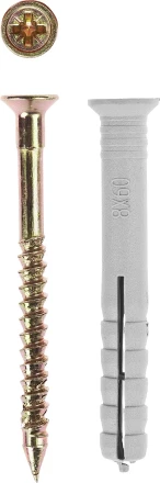 Дюбель-гвоздь ЗУБР &quot;МАСТЕР&quot; полипропиленовый, потайный бортик, 8 x 140 мм, 2 шт 4-301346-08-140 купить в Екатеринбурге