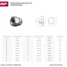 Гайка ЗУБР "МАСТЕР" колпачковая DIN 1587, оцинкованная,  M8, 5кг 303680-08 купить в Екатеринбурге