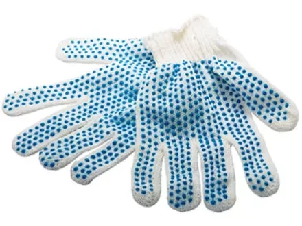 Перчатки х/б, ПВХ &quot;точка&quot;, 10 класс, Россия 67702 купить в Екатеринбурге