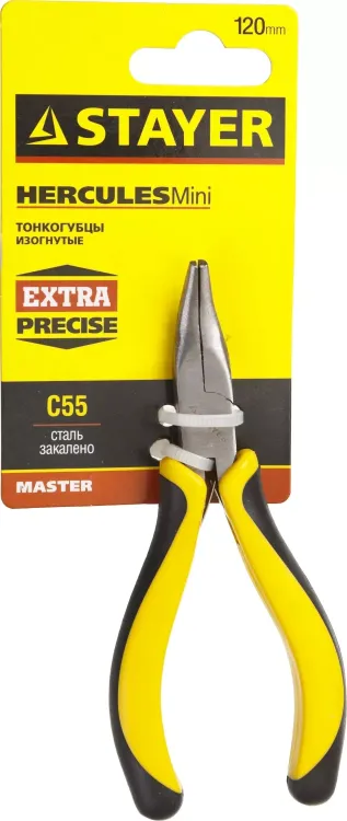 Тонкогубцы STAYER "MASTER" изогнутые "HERCULES" "MINI", 120мм 2218-3_z03 купить в Екатеринбурге