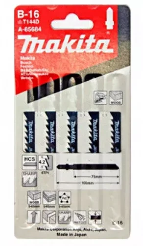 Пилки для лобзика Makita B-16 A-85684 (дерево, ДСП, PVC) купить в Екатеринбурге