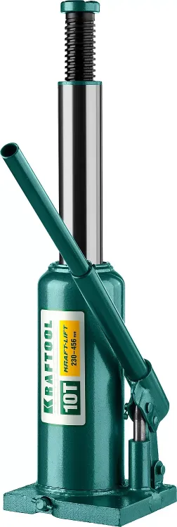 Домкрат гидравлический бутылочный "Kraft-Lift", сварной, 10т, 230-456мм, KRAFTOOL 43462-10 43462-10_z01 купить в Екатеринбурге