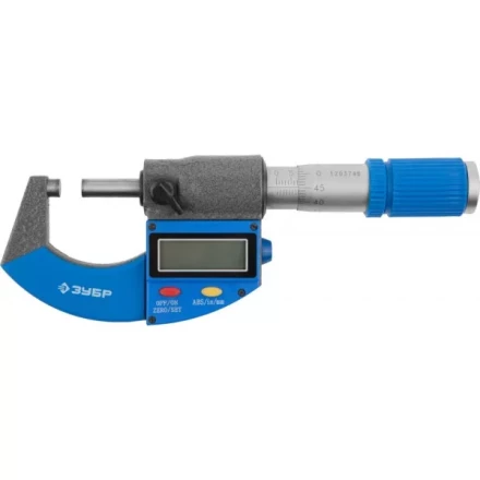 Микрометр ЗУБР &quot;ЭКСПЕРТ&quot; гладкий цифровой, МКЦ 25, диапазон 0-25мм, шаг измерения 0,001мм 34482-25_z01 купить в Екатеринбурге