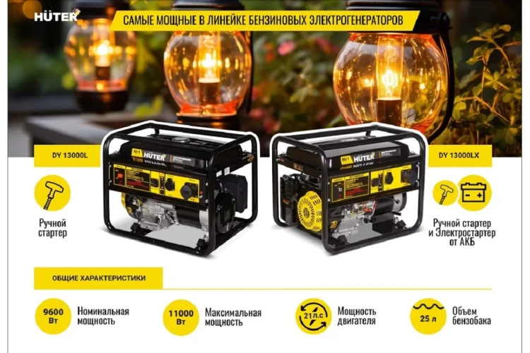 Электрогенератор DY13000LX Huter 64/1/79 купить в Екатеринбурге