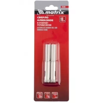 Сверло алмазное по керамограниту 12 х 67 мм 3-гранный хвостовик 2 штук MATRIX 726123 купить в Екатеринбурге