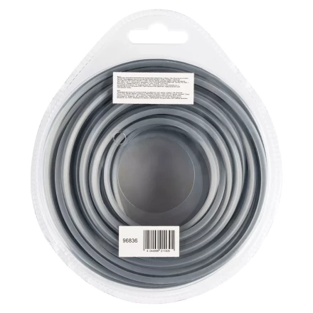 Леска для триммера армированная алюминием квадратная Denzel 3,0мм х 15м, блистер ALUFLEX 96836 купить в Екатеринбурге