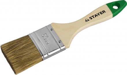 Кисть плоская STAYER &quot;LASUR-STANDARD&quot;, смешанная (натуральная и искусственная) щетина, деревянная ручка, 50мм 01031-50 купить в Екатеринбурге