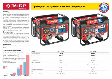 Генератор многотопливный ЗЭСГ-3500-М2 серия МАСТЕР купить в Екатеринбурге