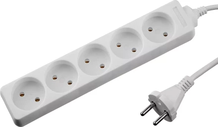 Удлинитель &quot;TOPELECTRO&quot; электрический, ПВС 2х1мм2, 5 гнезд, 3500 Вт, 1.5м, STAYER 55050-1.5 купить в Екатеринбурге