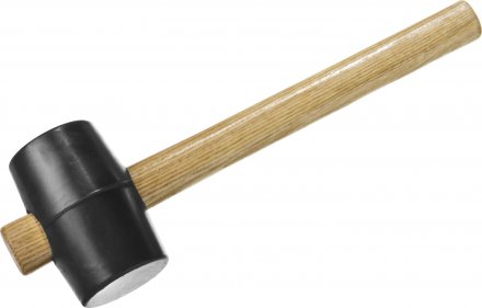 Киянка ЗУБР &quot;МАСТЕР&quot; резиновая черная с деревянной ручкой, 230г 2050-40_z01 купить в Екатеринбурге
