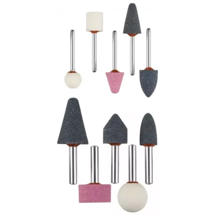 Набор ЗУБР &quot;МАСТЕР&quot;: Абразивные минишарошки-насадки для гравера и дрели, хвостовик d 3,2мм,  d 6мм 35998-H10 купить в Екатеринбурге