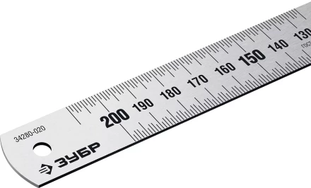 ЗУБР Про-20, длина 0.20 м, усиленная нержавеющая линейка, Профессионал (34280-020) купить в Екатеринбурге