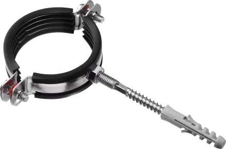 ЗУБР 2, цинк, 1 шт, трубный хомут с сантехнической шпилькой и дюбелем (37866-59-65) купить в Екатеринбурге