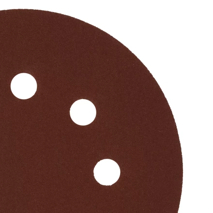 Круг абразивный на ворсовой подложке под &quot;липучку&quot;, перфорированный, P 280, 125 мм, 5 шт Сибртех 738127 купить в Екатеринбурге