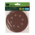 Круг абразивный на ворсовой подложке под &quot;липучку&quot;, перфорированный, P 280, 125 мм, 5 шт Сибртех 738127 купить в Екатеринбурге