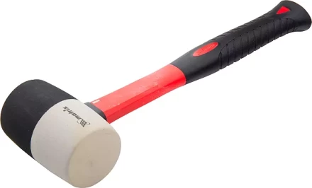 Киянка резиновая, 450 г, черно-белая резина, фибергласовая рукоятка MATRIX 11171 купить в Екатеринбурге