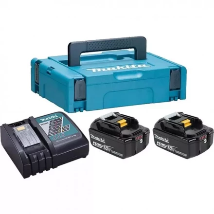 Набор 2 аккумулятора Makita BL 1840B 198310-8, 4 Ач и Зарядное устройство DC 18 RC в MakPac купить в Екатеринбурге