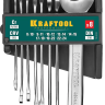 Наборы ключей гаечных рожковых KRAFTOOL, Cr-V, DIN 3110, на пластиковой подвеске 27033-H8C купить в Екатеринбурге
