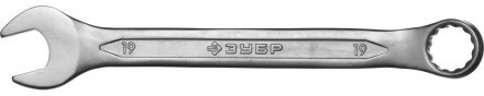 Ключ ЗУБР &quot;МАСТЕР&quot; гаечный комбинированный, Cr-V сталь, хромированный, 19мм 27087-19 купить в Екатеринбурге