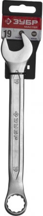 Ключ ЗУБР &quot;МАСТЕР&quot; гаечный комбинированный, Cr-V сталь, хромированный, 19мм 27087-19 купить в Екатеринбурге
