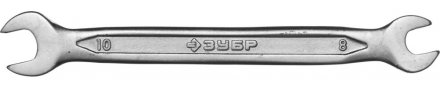 Ключ ЗУБР &quot;МАСТЕР&quot; гаечный рожковый, Cr-V сталь, хромированный, 8х10мм 27010-08-10 купить в Екатеринбурге