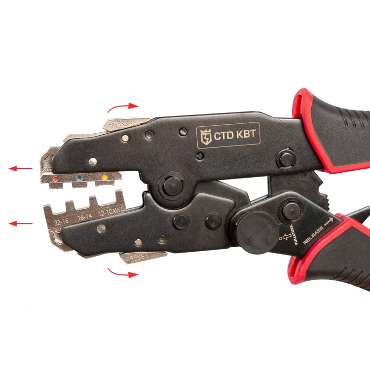 Пресс-клещи КВТ CTD+5 с механизмом быстрой смены матриц: комплект из 5 шт. для опрессовки (набор) (101859) купить в Екатеринбурге