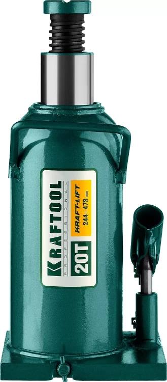 Домкрат гидравлический бутылочный "Kraft-Lift", сварной, 20т, 244-478мм, KRAFTOOL 43462-20 43462-20_z01 купить в Екатеринбурге