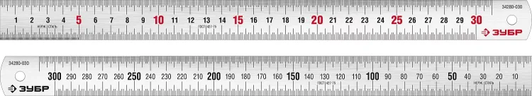 ЗУБР Про-30, длина 0.30 м, усиленная нержавеющая линейка, Профессионал (34280-030) купить в Екатеринбурге