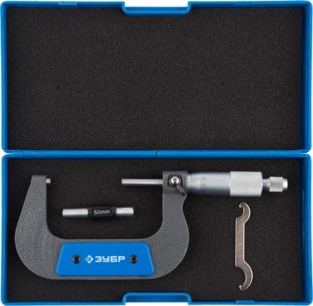 Микрометр ЗУБР &quot;ЭКСПЕРТ&quot; гладкий механический, МК 75, диапозон 50-75мм, шаг измерения 0,01мм 34480-75_z01 купить в Екатеринбурге