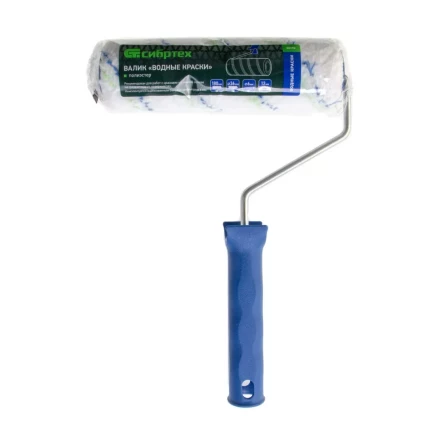 Валик &quot;Водные краски&quot;, 180 мм, ворс 12 мм, D - 36 мм, D ручки - 6 мм, полиэстер Сибртех 80192 купить в Екатеринбурге