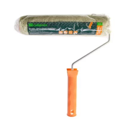 Валик "Фасадные работы", 250 мм, ворс 18 мм, D 36 мм, D ручки - 6 мм, полиакрил, полиэстер Сибртех 80225 купить в Екатеринбурге