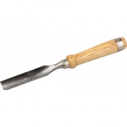 Стамеска-долото ЗУБР &quot;ЭКСПЕРТ&quot; полукруглая с деревянной ручкой, хромованадиевая сталь, 25мм 1822-25_z01