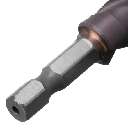 Сверло ступенчатое Denzel 723612,  4-5-6-7-8-9-10-11-12 мм, Р6М5К5, 6-гр. хвостовик купить в Екатеринбурге