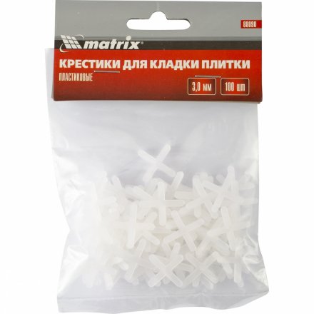 Крестики 3 мм для кладки плитки 100 штук MATRIX артикул 88090 купить в Екатеринбурге