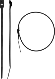 Кабельные стяжки черные КОБРА с плоским замком нейлоновые пакет серия ПРОФЕССИОНАЛ