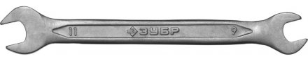 Ключ ЗУБР &quot;МАСТЕР&quot; гаечный рожковый, Cr-V сталь, хромированный, 9х11мм 27010-09-11 купить в Екатеринбурге