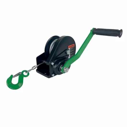 Лебедка ручная барабанная с тормозом HITCH HWB 1100 1100 кг канат 10 м (SZ073178) купить в Екатеринбурге