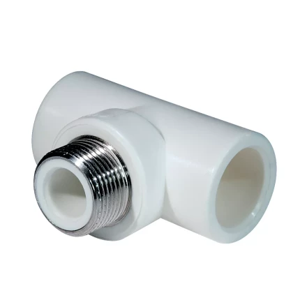 Тройник комб. PP-R НР 25мм х 1/2 белый (25/100) 45460 купить в Екатеринбурге