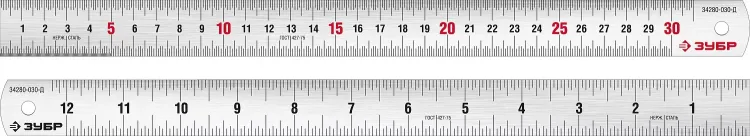 ЗУБР Про-30Д, длина 0.30 м, усиленная нержавеющая линейка, Профессионал (34280-030-Д) купить в Екатеринбурге