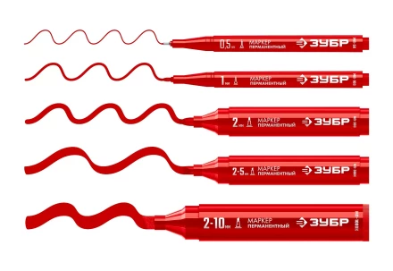 ЗУБР МП-50 красный, 0.5 мм перманентный маркер (06321-3) купить в Екатеринбурге