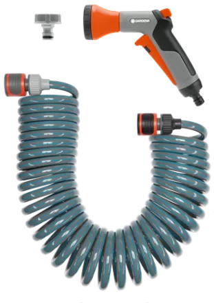 Шланг спиральный 10 м для террас с фитингами и наконечником  &quot;Домашнее садоводство&quot; GARDENA купить в Екатеринбурге