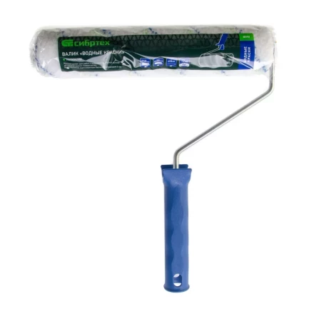 Валик &quot;Водные краски&quot;, 250 мм, ворс 12 мм, D - 36 мм, D ручки - 6 мм, полиэстер Сибртех 80193 купить в Екатеринбурге