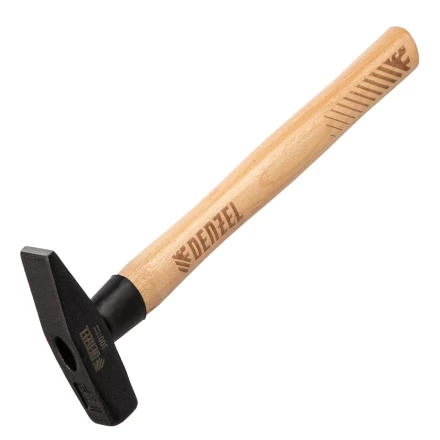 Молоток слесарный, 300 г Denzel, кованый квадратный боек, буковая рукоятка, 10427 купить в Екатеринбурге